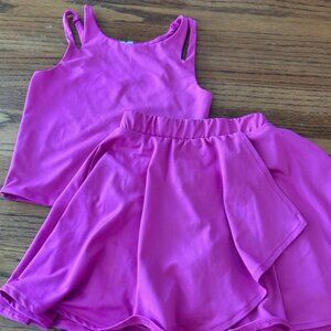 Yogalicious Girls Pink 2 Piece Set Size 7